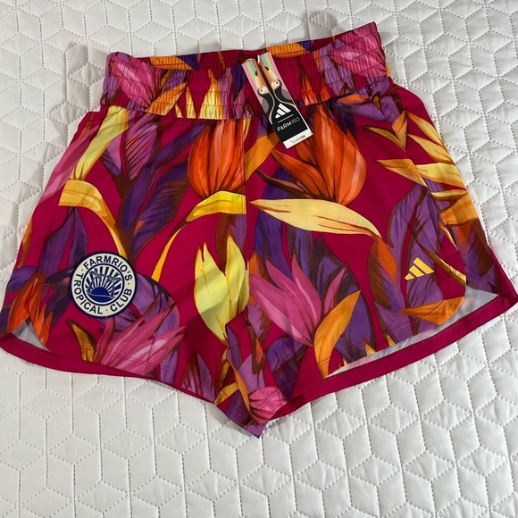 adidas Pants - Adidas x Farm Rio Tropical Club Print Running Shorts NWT Women’s Medium